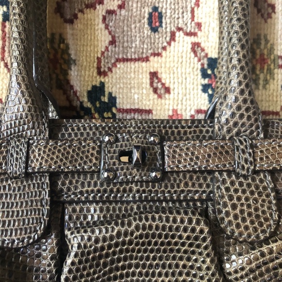 ‼️SALE‼️Zagliani Grey Python Handbag - Picture 2 of 7